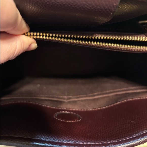 Coach Metallic Oxblood Garnet Margot Leather Satchel - Picture 11 of 16